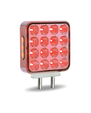 Dual Revolution Double Face Double Post Square LED (Amber/Red/Purple) - (44 Diodes) Dual Revolution Double Face Double Post Square LED (Amber/Red/Purple) - (44 Diodes)