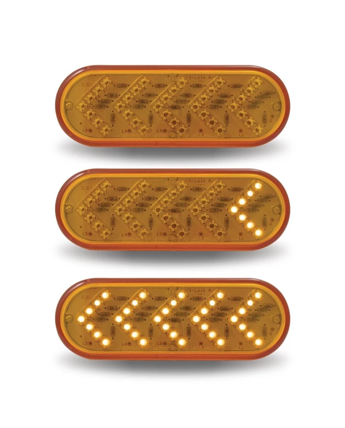 Oval Sequential Arrow Amber LED (35 Diodes) Oval Sequential Arrow Amber LED (35 Diodes)
