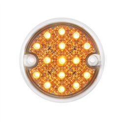 UP39560-30 LED 3" Dual Function Reflector Double Face Light Kit - Amber & Red LED/Clear Lens