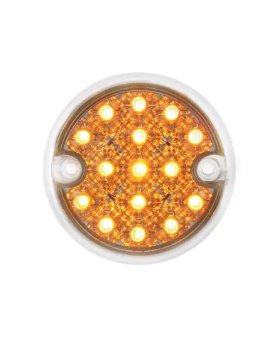 UP39560-30 LED 3" Dual Function Reflector Double Face Light Kit - Amber & Red LED/Clear Lens