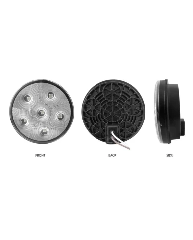 4" Round High Power LED Worklamp with Bubble Lens & Reflector Cup (6 Diodes) 4" Round High Power LED Worklamp with Bubble Lens & Reflector Cup (6 Diodes)