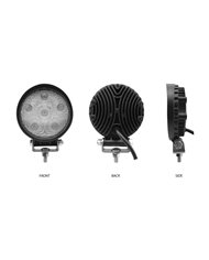 Universal White Round Spot Work Light - Clear Lens - Black Housing (6 Diodes) - 600 Lumens Universal White Round Spot Work Light - Clear Lens - Black Housing (6 Diodes) - 600 Lumens