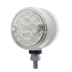 UP39562-30 LED 3" Dual Function Reflector Double Face Light - Amber & Red LED/Clear Lens