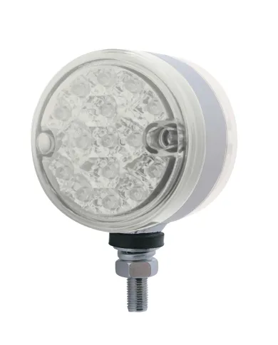 UP39562-30 LED 3" Dual Function Reflector Double Face Light - Amber & Red LED/Clear Lens