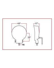 Universal White Round Spot Work Light - Clear Lens - Black Housing (6 Diodes) - 600 Lumens Universal White Round Spot Work Light - Clear Lens - Black Housing (6 Diodes) - 600 Lumens