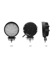 Universal White Round Flood Work Light - Clear Lens - Black Housing (9 Diodes) - 900 Lumens Universal White Round Flood Work Light - Clear Lens - Black Housing (9 Diodes) - 900 Lumens