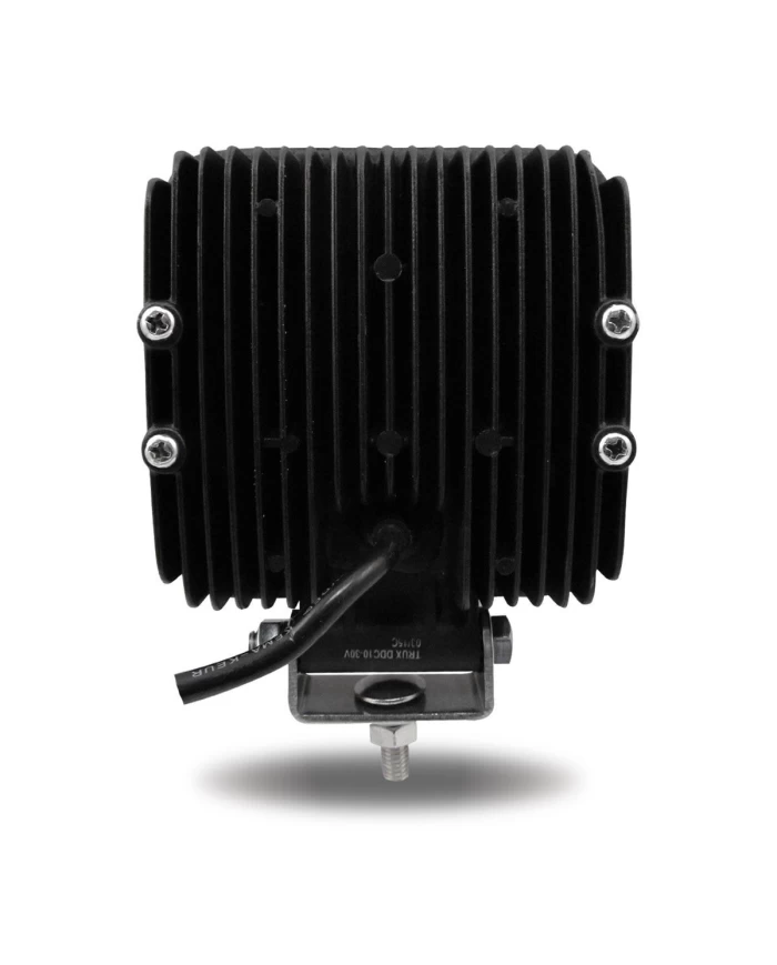 Universal White Square Work Light with Flood Beam - Clear Lens - Black Housing (4 Diodes) - 4000 Lumens Universal White Square Work Light with Flood Beam - Clear Lens - Black Housing (4 Diodes) - 4000 Lumens