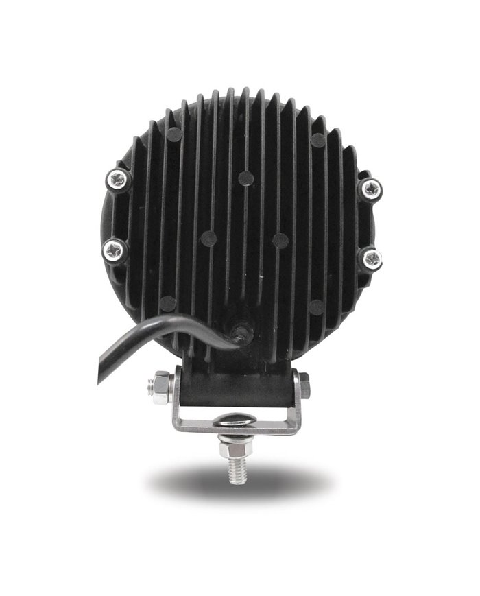 Universal White Round Work Light with Flood Beam - Clear Lens - Black Housing (6 Diodes) - 2400 Lumens Universal White Round Work Light with Flood Beam - Clear Lens - Black Housing (6 Diodes) - 2400 Lumens