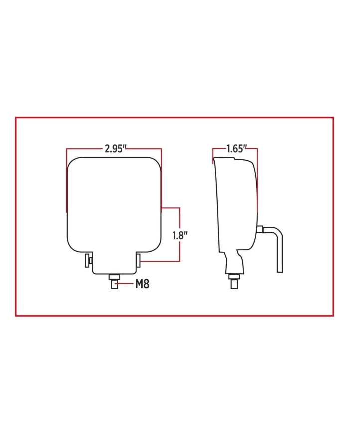 Mini Square LED Spot Worklight - 900 Lumens (5 Diodes) Mini Square LED Spot Worklight - 900 Lumens (5 Diodes)