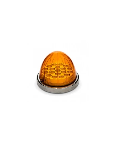 Amber Watermelon LED with Reflector Cup & Lock Ring (19 Diodes) Amber Watermelon LED with Reflector Cup & Lock Ring (19 Diodes)