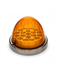 Amber Watermelon LED with Reflector Cup & Lock Ring (19 Diodes) Amber Watermelon LED with Reflector Cup & Lock Ring (19 Diodes)
