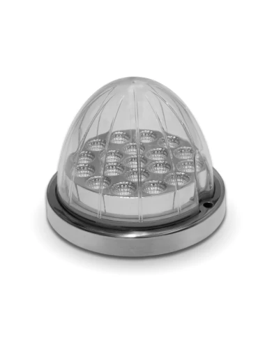 Clear Red Watermelon LED with Reflector Cup & Lock Ring (19 Diodes) Clear Red Watermelon LED with Reflector Cup & Lock Ring (19 Diodes)