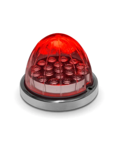 Clear Red Watermelon LED with Reflector Cup & Lock Ring (19 Diodes) Clear Red Watermelon LED with Reflector Cup & Lock Ring (19 Diodes)