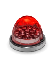 Clear Red Watermelon LED with Reflector Cup & Lock Ring (19 Diodes)