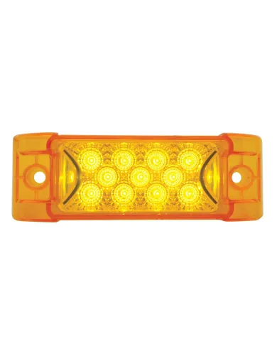 UP39592-13 LED Reflector Rectangular Light (Clearance/Marker) - Amber LED/Amber Lens