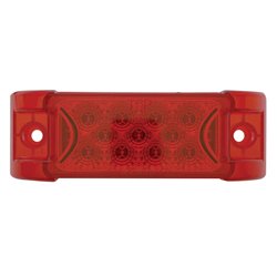 UP39593-13 LED Reflector Rectangular Light (Clearance/Marker) - Red LED/Red Lens