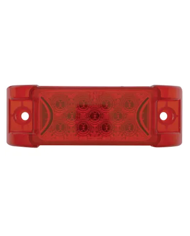UP39593-13 LED Reflector Rectangular Light (Clearance/Marker) - Red LED/Red Lens