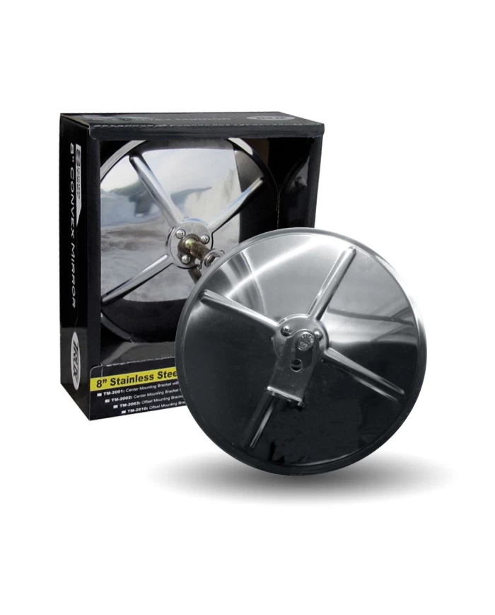 8" CONVEX STAINLESS STEEL MIRROR WITH CENTER MOUNTING BRACKETS 8" CONVEX STAINLESS STEEL MIRROR WITH CENTER MOUNTING BRACKETS