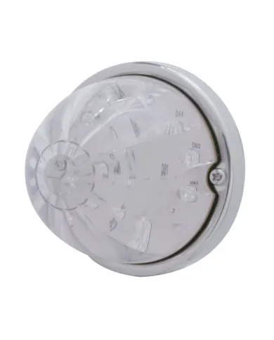 UP39597-17 LED Watermelon Flush Mount Kit With Low Profile Bezel - Red LED/Clear Lens