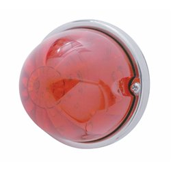 UP39598-17 LED Watermelon Flush Mount Kit With Low Profile Bezel - Red LED/Red Lens