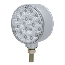 UP39601-36 LED Reflector Double Face Turn Signal Light - Amber & Red LED/Clear Lens