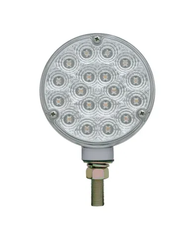UP39601-36 LED Reflector Double Face Turn Signal Light - Amber & Red LED/Clear Lens