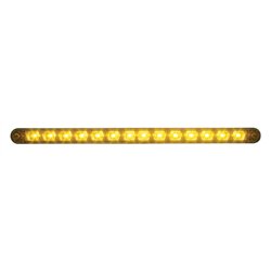 UP39606-14 LED 12" Turn Signal Light Bar With Bezel - Amber LED/Amber Lens