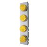 UP39630-SS Front Air Cleaner Bracket With 8X 17 Amber LED Reflector Lights & SS Bezels For Peterbilt-Amber Lens