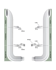 60" Bullhorn Stack, 55" Spool & 8"-5" Elbow 60" Bullhorn Stack, 55" Spool & 8"-5" Elbow