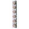 UP39635-SS Front Air Cleaner Bracket W/12X 17 Amber LED Refl. Watermelon Lights & SS Bezels For Peterbilt-Clear Lens (
