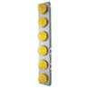 UP39636-SS Front Air Cleaner Bracket With 12X 17 Amber LED Reflector Lights & SS Bezels For Peterbilt-Amber Lens