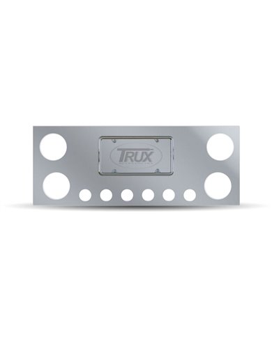 Stainless Steel Rear Center Panel with 4 x 4, 6 x 2" & 2 License Light Holes" Stainless Steel Rear Center Panel with 4 x 4, 6 x 2" & 2 License Light Holes"
