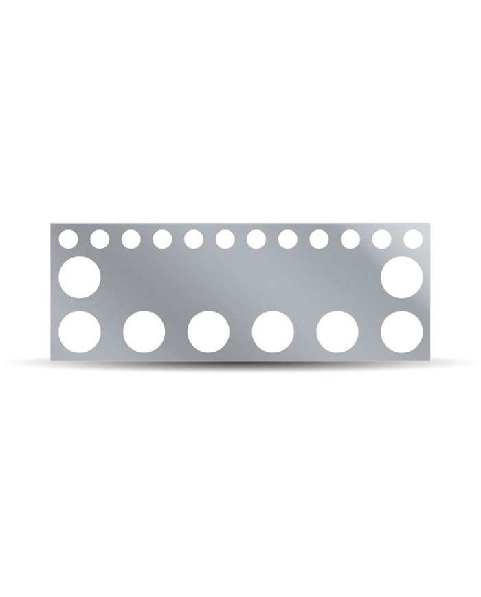 Wide Rear Center Panel w/ 9x4" & 12x2" Light Holes