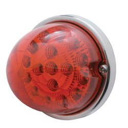 UP39658-17 LED Dual Function Watermelon Clear Reflector Flush Mount Kit With Low Profile Bezel -Red LED & Lens