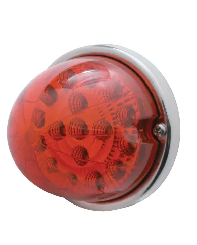 UP39658-17 LED Dual Function Watermelon Clear Reflector Flush Mount Kit With Low Profile Bezel -Red LED & Lens