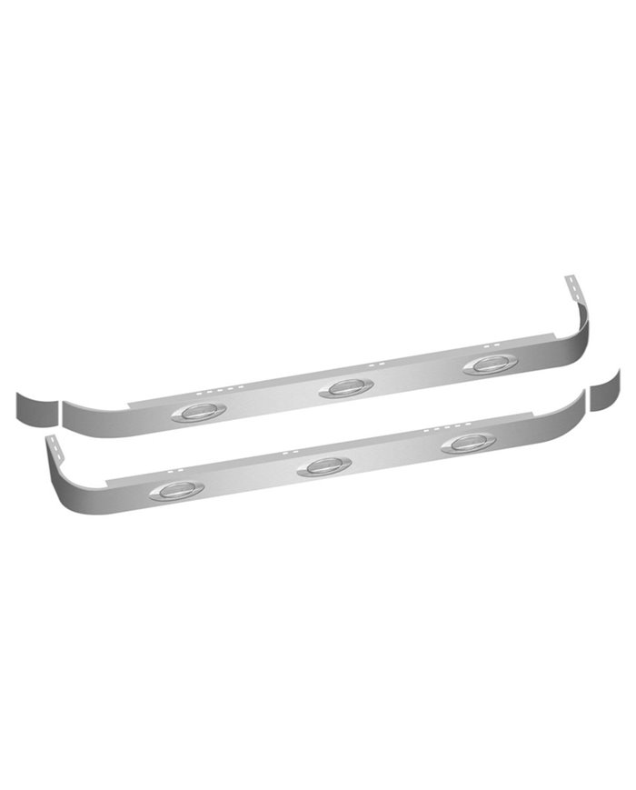 Kenworth Aerocab Side Mount Exhaust 62" Sleeper Panel with 6 Clear G4 LEDs (2007+)