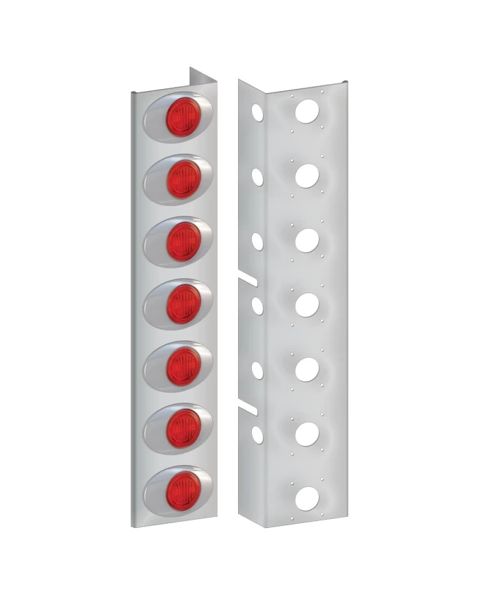 Kenworth W900 15" Premium Flangeless Can Rear Air Cleaner Light Bar with 14 G2 LEDs (2010+) Kenworth W900 15" Premium Flangeless Can Rear Air Cleaner Light Bar with 14 G2 LEDs (2010+)