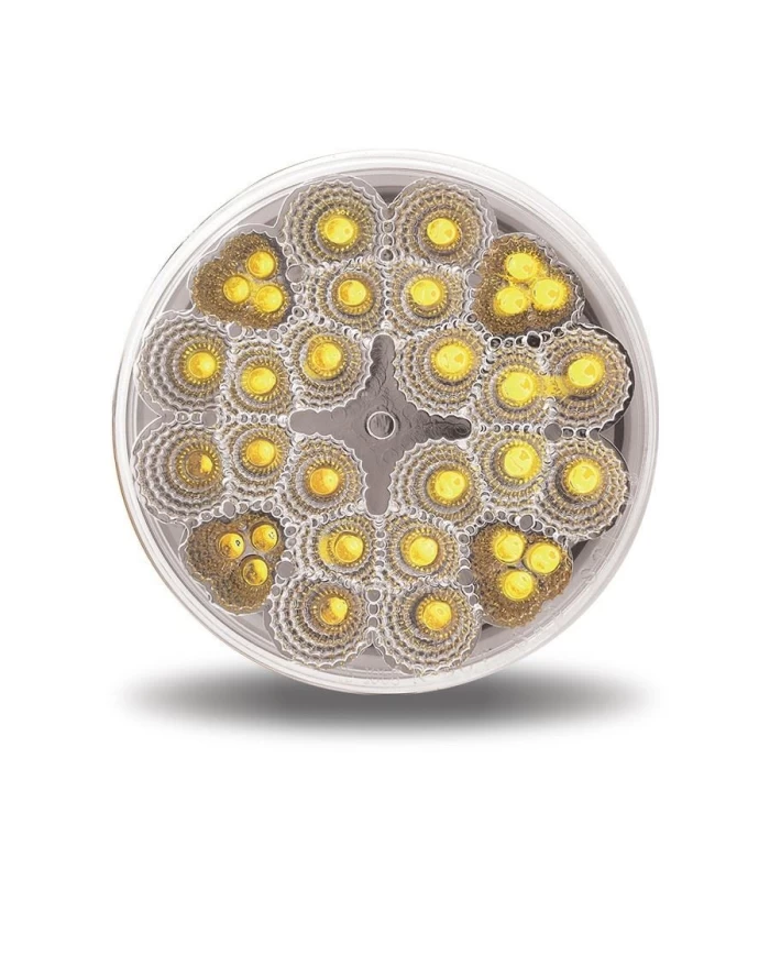 4" Clear Amber Stop, Turn & Tail LED (32 Diodes)" 4" Clear Amber Stop, Turn & Tail LED (32 Diodes)"