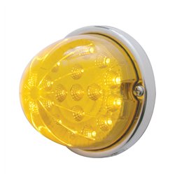 UP39661-17 LED Watermelon Clear Reflector Flush Mount Kit With Low Profile Bezel - Amber LED/Amber Lens