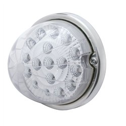 UP39663-17 LED Watermelon Clear Reflector Flush Mount Kit With Low Profile Bezel - Amber LED/Clear Lens