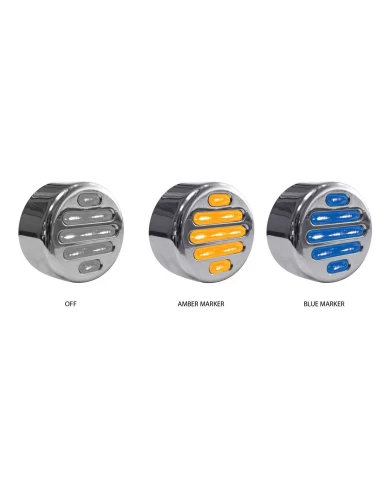 2" Dual Flatline Amber/Blue LED (9 Diodes) 2" Dual Flatline Amber/Blue LED (9 Diodes)