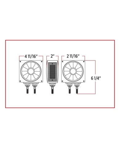 Super Diode Double Face Double Post Square Amber LED - Driver Side (38 Diodes) Super Diode Double Face Double Post Square Amber LED - Driver Side (38 Diodes)