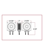 Super Diode Double Face Double Post Square Amber LED - Passenger Side (38 Diodes)