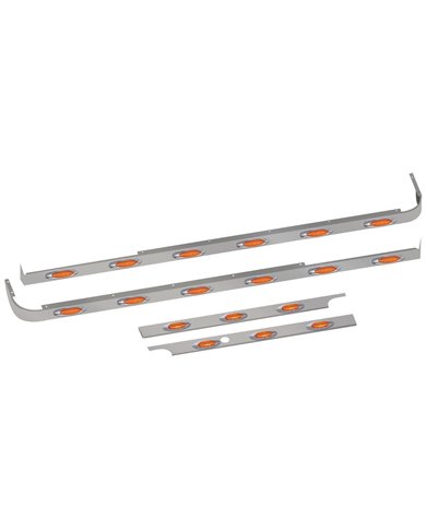 Peterbilt 579 Cab & 72" Sleeper Panel Kit for Exhaust with 1 Block Heater Hole & 18 G4 LEDs - Long Hood Peterbilt 579 Cab & 72" Sleeper Panel Kit for Exhaust with 1 Block Heater Hole & 18 G4 LEDs - Long Hood