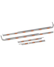 Peterbilt 579 Cab & 72" Sleeper Panel Kit for Exhaust with 1 Block Heater Hole & 18 G4 LEDs - Long Hood