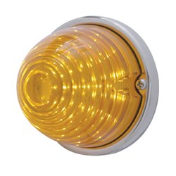UP39672-17 LED Beehive Flush Mount Kit With Low Profile Bezel - Amber LED/Amber Lens