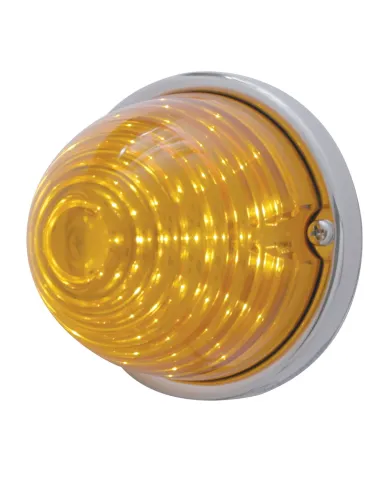 UP39672-17 LED Beehive Flush Mount Kit With Low Profile Bezel - Amber LED/Amber Lens