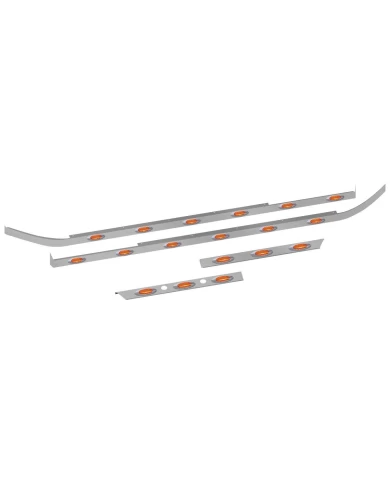 Peterbilt 579 Cab, 80" Sleeper & Extension Panel Kit for Short Hood Models with 18 G4 LEDs - 2 Blockheater Holes Peterbilt 579 Cab, 80" Sleeper & Extension Panel Kit for Short Hood Models with 18 G4 LEDs - 2 Blockheater Holes