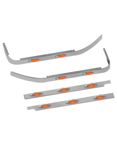 Peterbilt 579 Cab, & 44" Sleeper Panel Kit for Long Hood Models with 10 G4 LEDs - No Blockheater Hole Peterbilt 579 Cab, & 44" Sleeper Panel Kit for Long Hood Models with 10 G4 LEDs - No Blockheater Hole