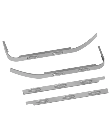 Peterbilt 579 Cab, & 44" Sleeper Panel Kit for Long Hood Models with 10 Clear G4 LEDs - No Blockheater Hole Peterbilt 579 Cab, & 44" Sleeper Panel Kit for Long Hood Models with 10 Clear G4 LEDs - No Blockheater Hole